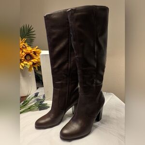 Style & Co. Addyy tall knee-high boots in chocolate brown women's size 10 NIB